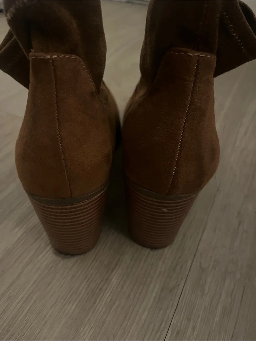 A.N.A Suede Ankle Boots in Brown - Women's Fashion Booties